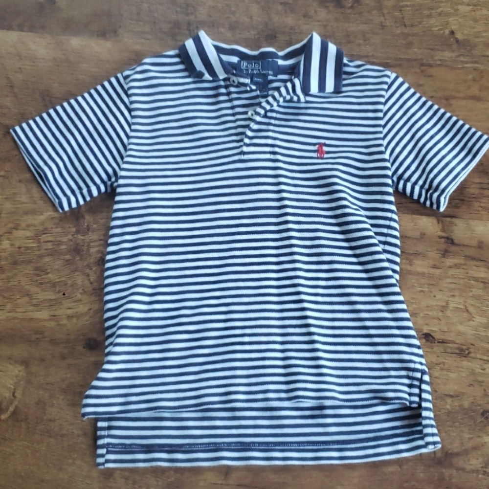 Ralph Lauren boys blue &white polo shirt
